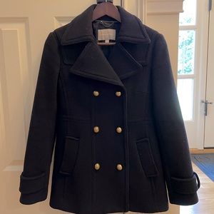 Banana Republic Navy Double Breasted Peacoat